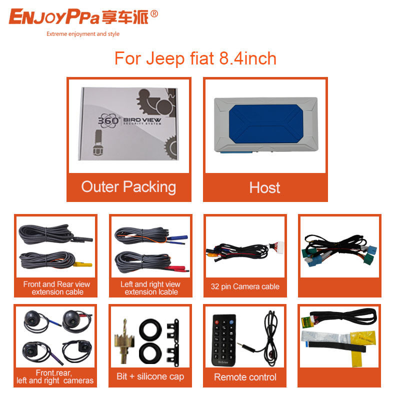 Панорамная 360 Bird View Camera System For Jeep With 8.4 Inch Screen (Панорамная 360 Bird View Камера Система для Jeep с 8,4 дюймовым экраном)