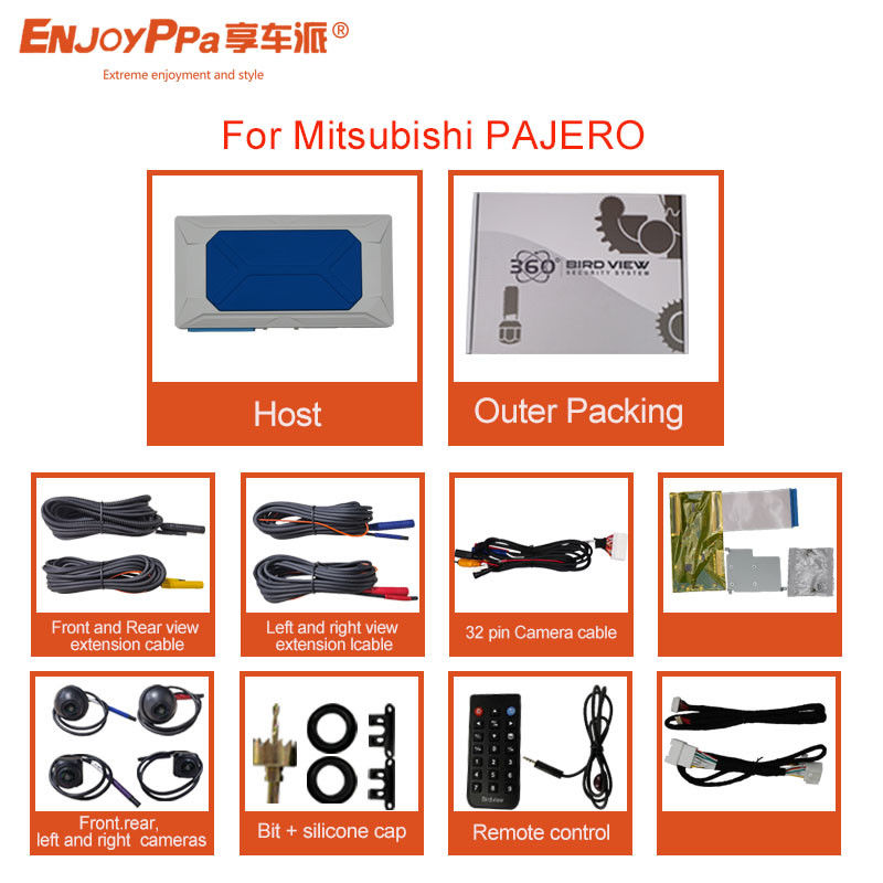 Система автомобильной камеры 1080P 360 для Mitsubishi Pajero с водонепроницаемыми камерами ночного видения