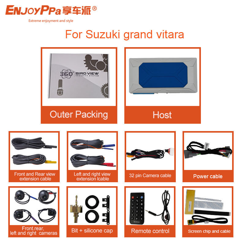 Панорамный вид на птицу 1080P 360 автомобильная камера для Suzuki Grand Vitara