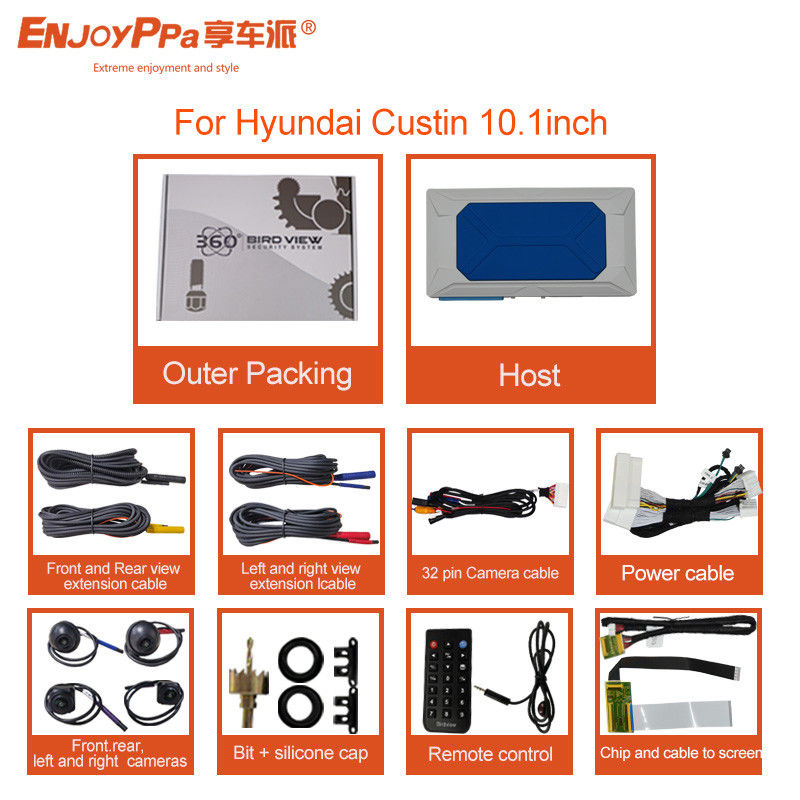 Запись петли 360-й автомобильной камеры для Hyundai Custin Night Vision и установка Plug And Play