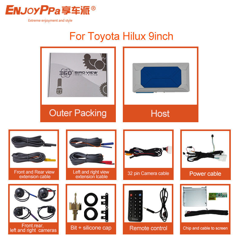 Ночное видение и помощь при парковке 360 автомобильной камеры для Toyota Hilux Top-Notch Surveillance