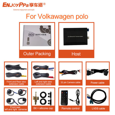 LCD-экран 360-градусная камера Автомобильный комплект для записи Volkswagen Polo 4 Way